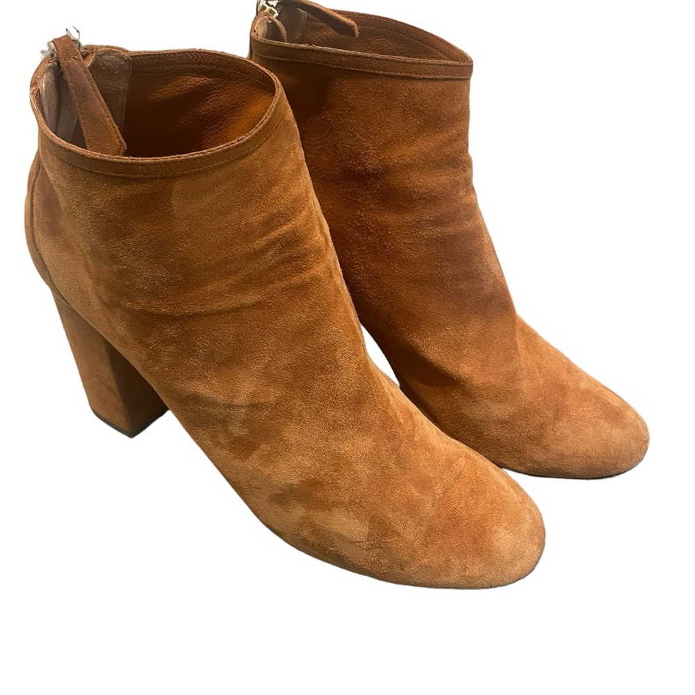 Aquazarra Brown Suede Ankle Booties Size 38.5 - Picture 2 of 13